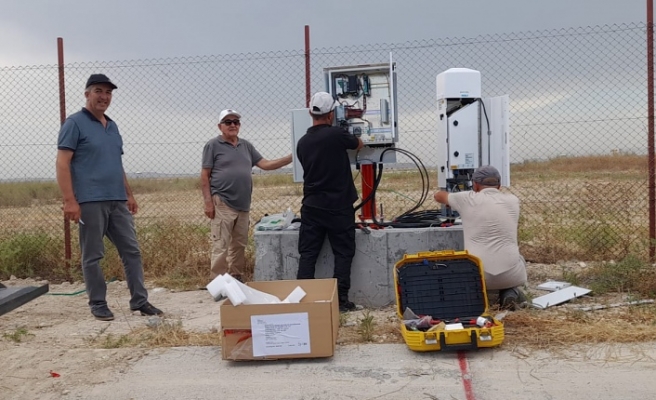 Ercan'da otomatik meteoroloji gözlem sisteminin kurulumu tamamlandı