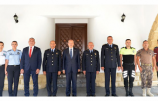 Cumhurbaşkanı Ersin Tatar, Polis Genel Müdürü...